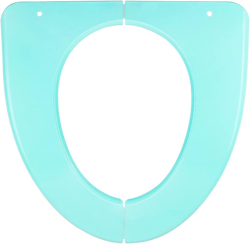 LCJAOF Adult Folding Toilet Seat Cushion Plastic Washable Toilet Pad with Foldable Design Portable Toilet Seat Cover for Home, Travel, and Office Use (Green) - Image 1